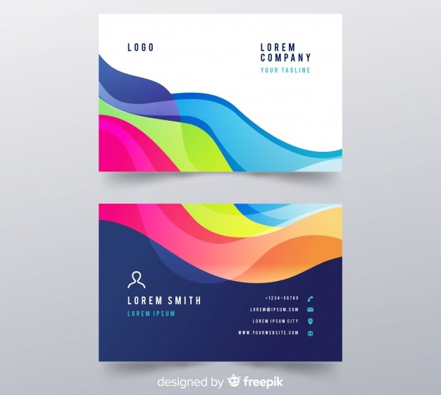 Abstract Business Card with Colorful Design