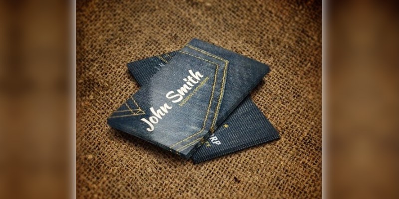 Denim Business Card PSD Template