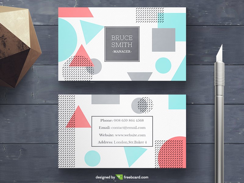 Memphis Business Card PSD Template