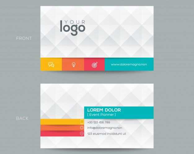 Polygonal Business Card with 3D Effect