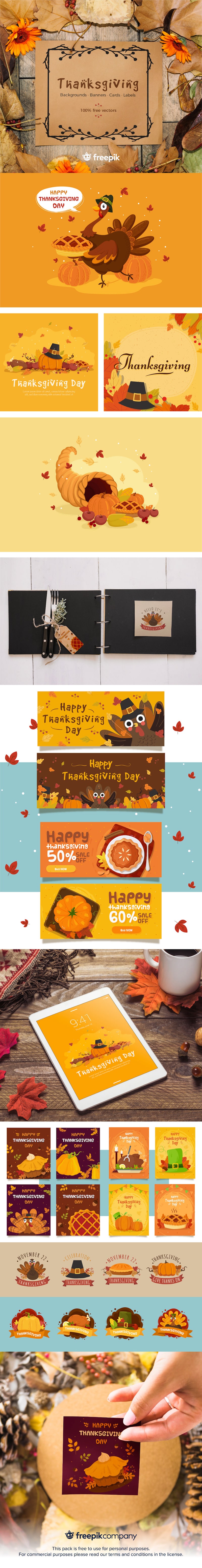 Free Thanksgiving Backgrounds, Cards & More