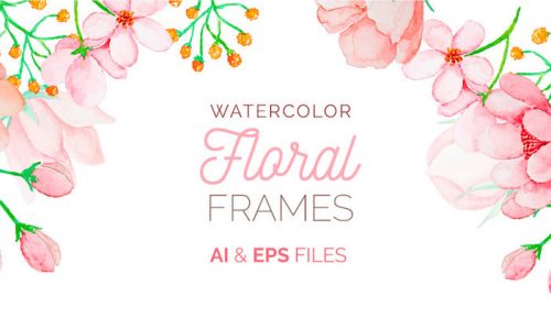 free watercolor floral frames