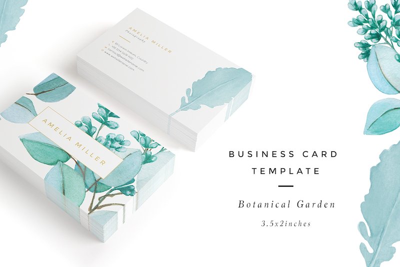 botanical business card template