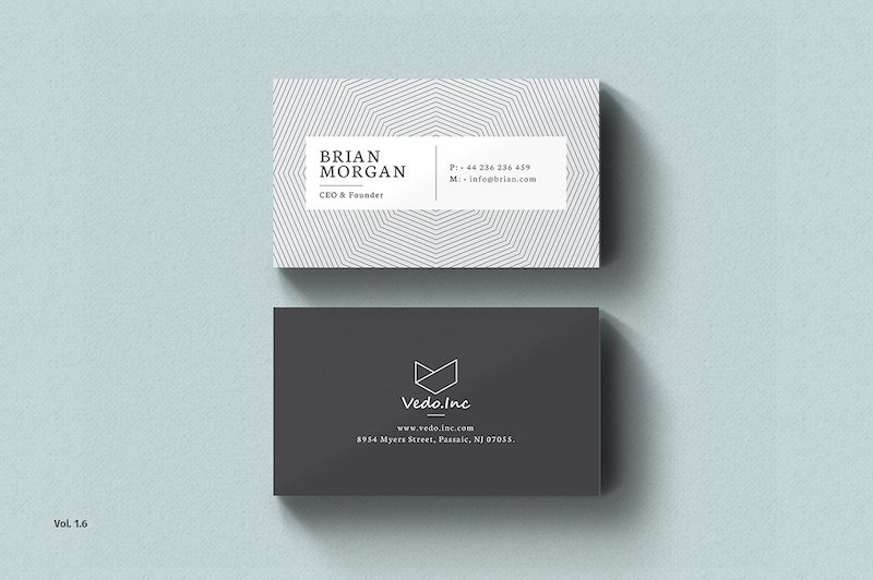 clean business card template