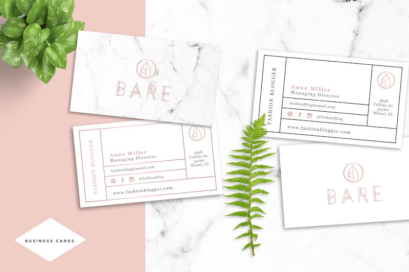 fashion business card template