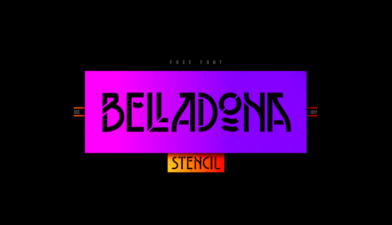 belladona stencil font free