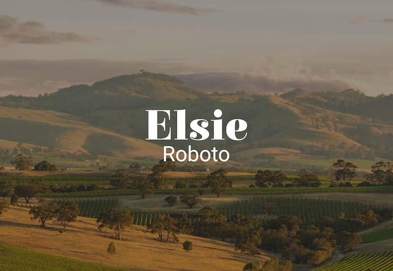 elsie with roboto fonts