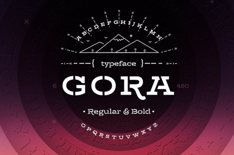 gora stencil typeface