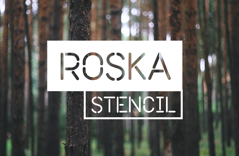 roska stencil typeface