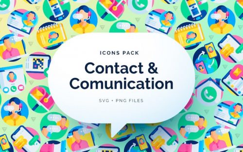 free contact communication icons vector