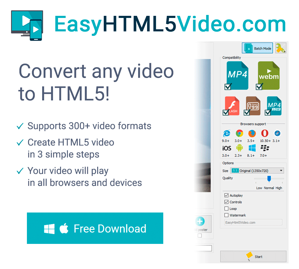 18 Easy HTML5 Video Converter