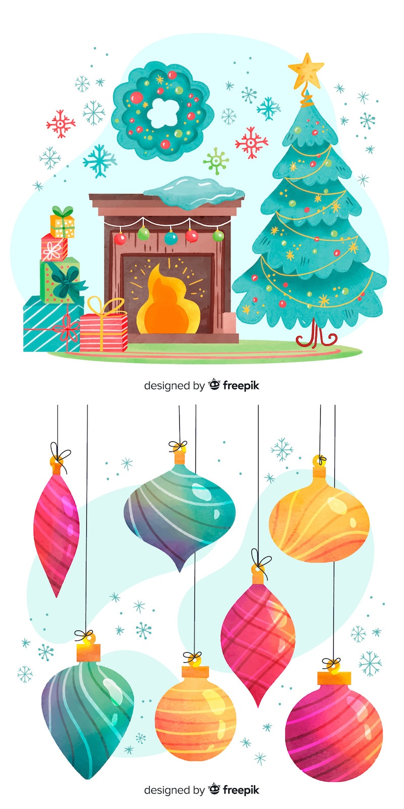 free christmas decor vector