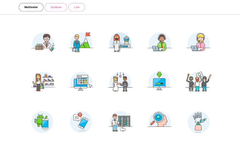 streamline illustrations vector