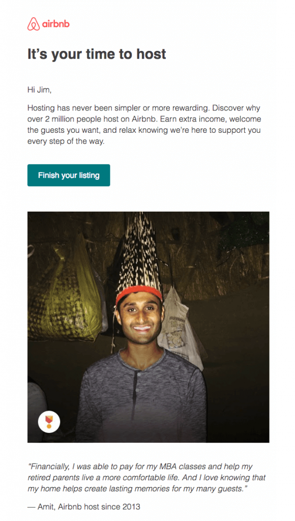 airbnb email campaign