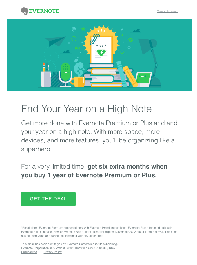 evernote teacher discount