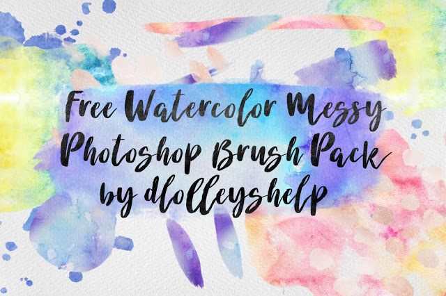 free watercolor messy photoshop brush pack