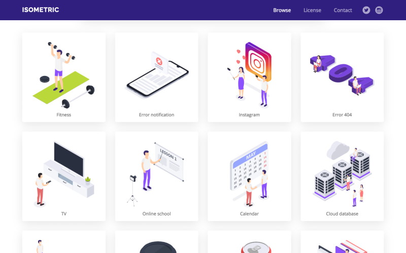 isometric free illustrations