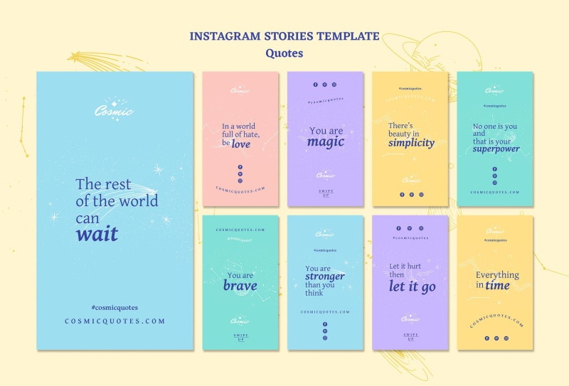 free instagram quotes stories template