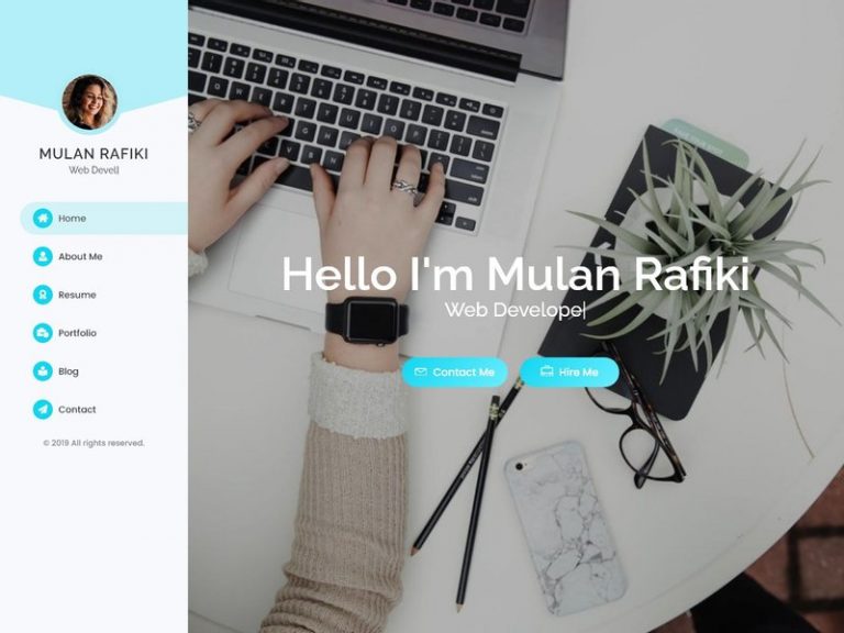 30+ Professional HTML & CSS Resume Templates for Free Download (and ...