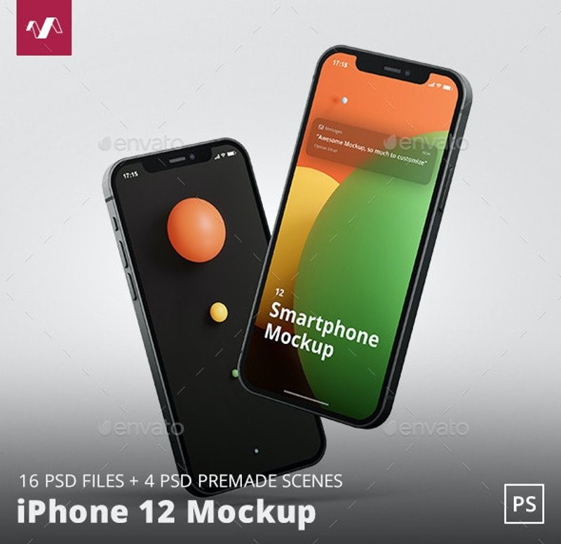Download 20 Free iPhone 12 Mockups - PSD, AI, Sketch & Figma ...
