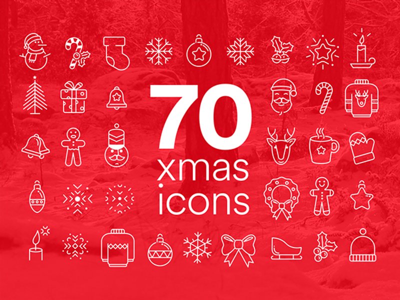 70 xmas icons