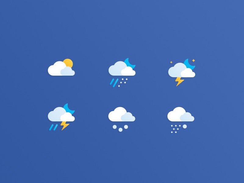 Free Weather Icons ai psd