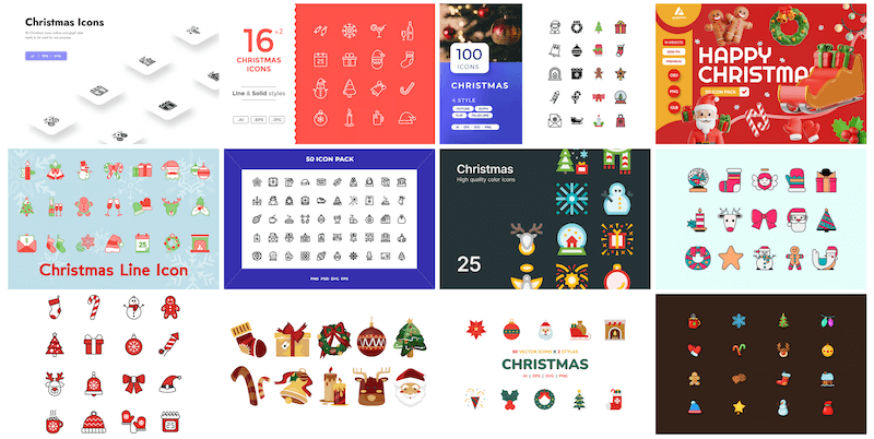 envato elements premium christmas icons