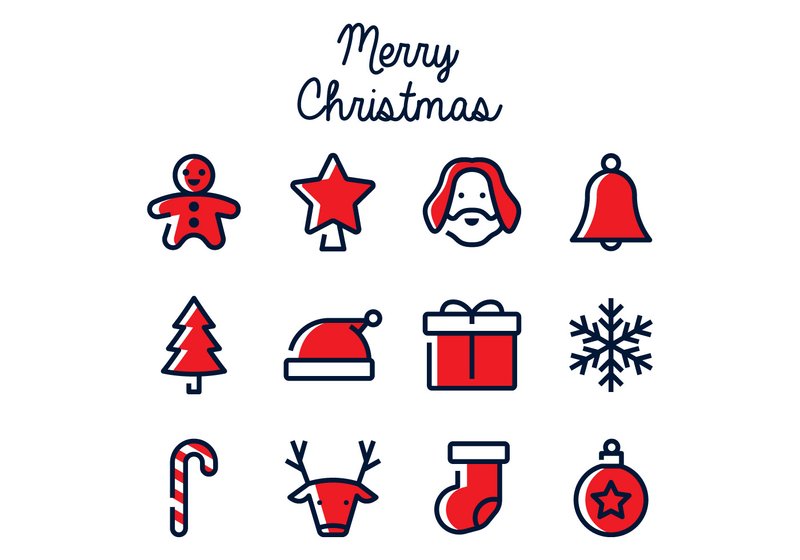 free Christmas Linear Icon vectors