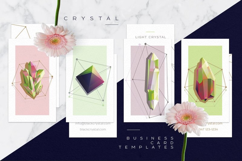 Crystal business card collection