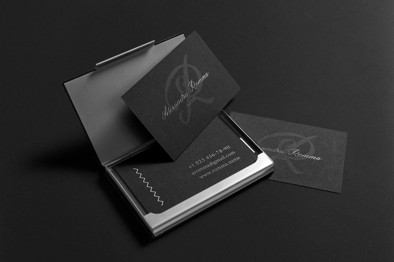 Simple Business Card black white