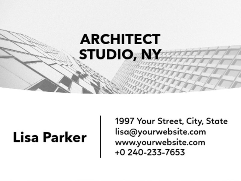 architect business card template