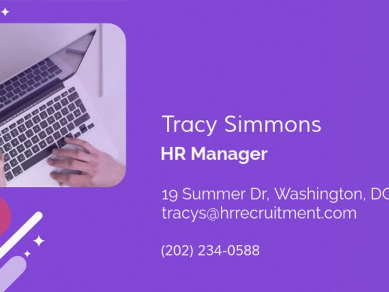 hr manager business card