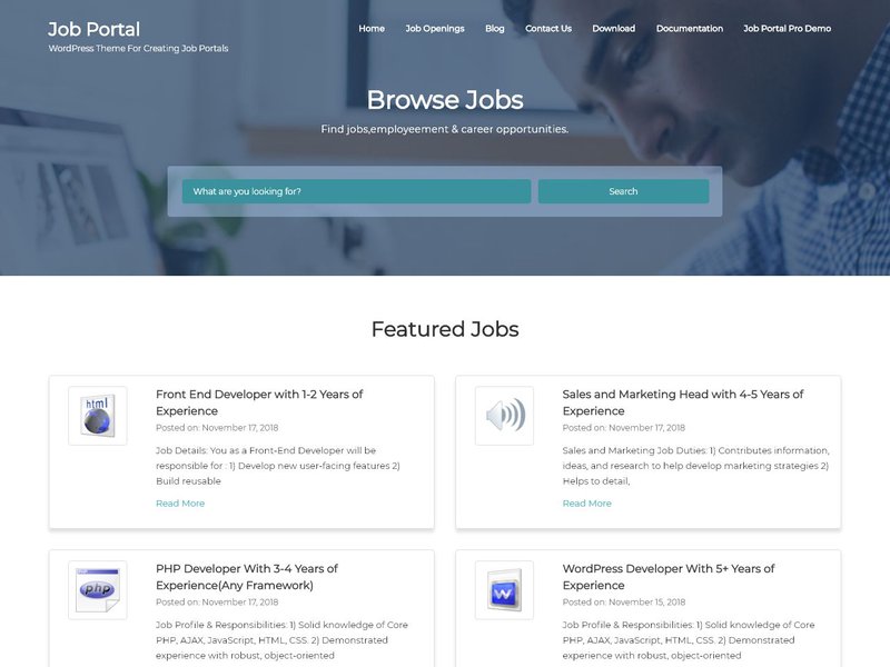 17 Job Portal WordPress theme