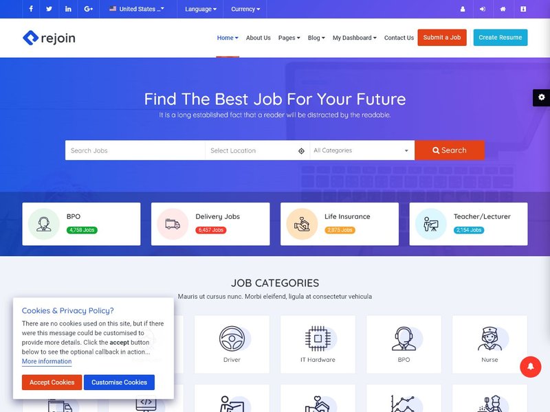 12 Best Job Portal Templates for Job Listing Sites - Super Dev Resources