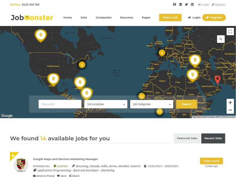 3 Jobmonster Job Board WordPress