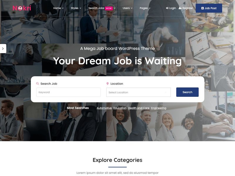 7 Nokri Job Board WordPress