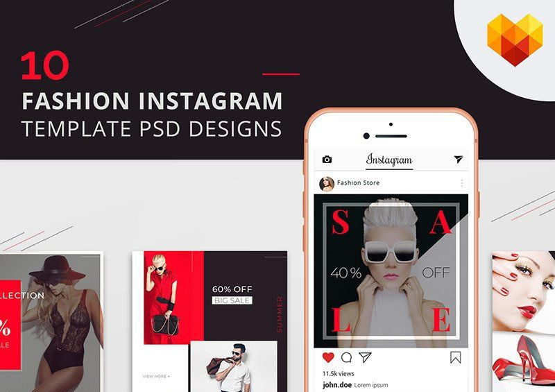 Fashion Instagram Template psd designs