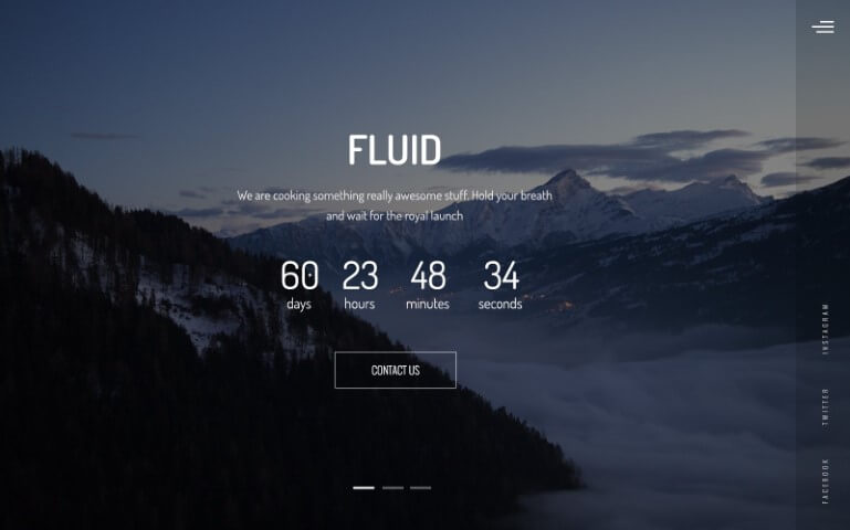 Fluid Animated Coming Soon Small