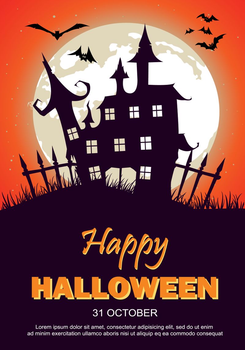 Halloween Poster haunted house