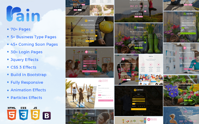 RAIN Coming Soon Html Responsive Small