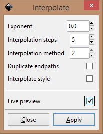 interpolate parameters