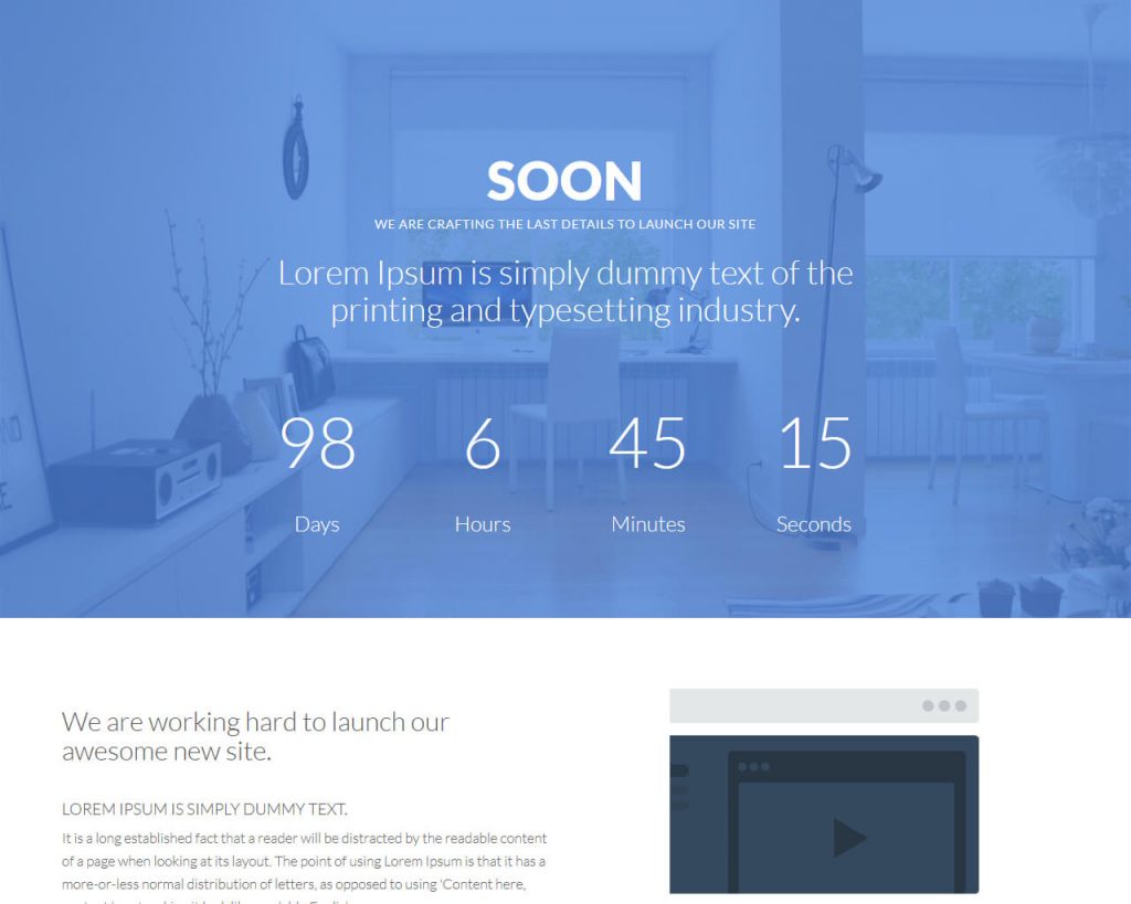 soon bootstrap under construction template