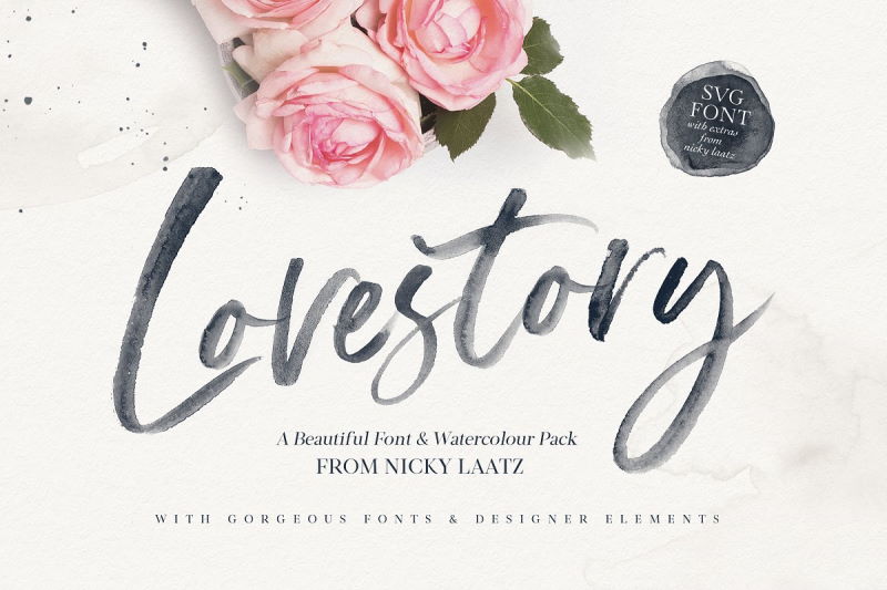 lovestory valentine font collection