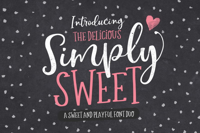 simply sweet valentine font duo