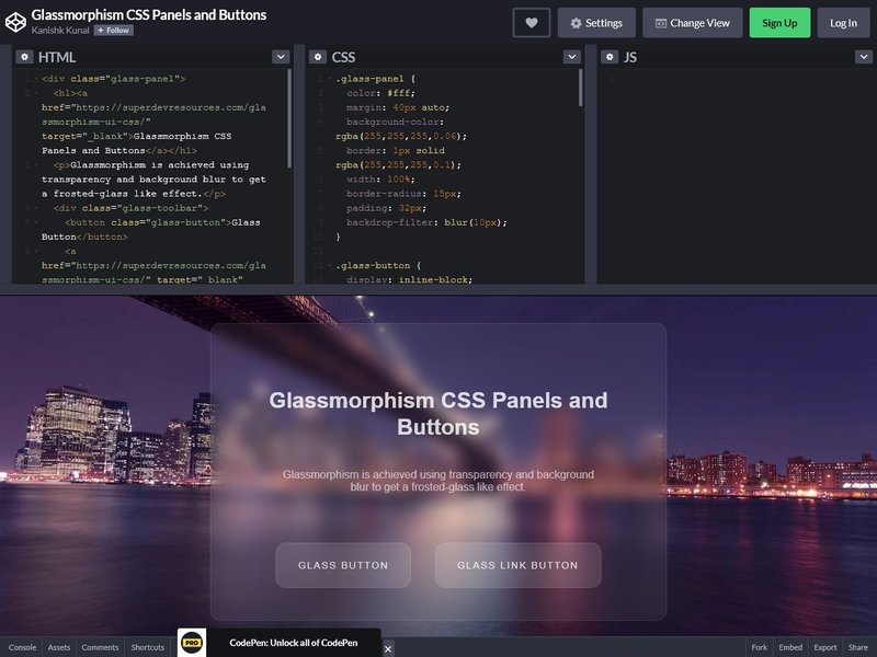15 Glassmorphism Design Code Snippets and Working Examples - Super Dev  Resources