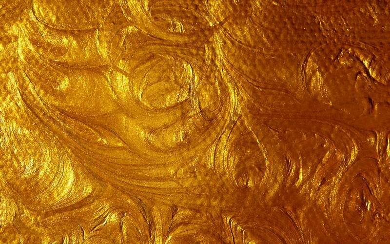 Acrylic Gold Paint Swirl