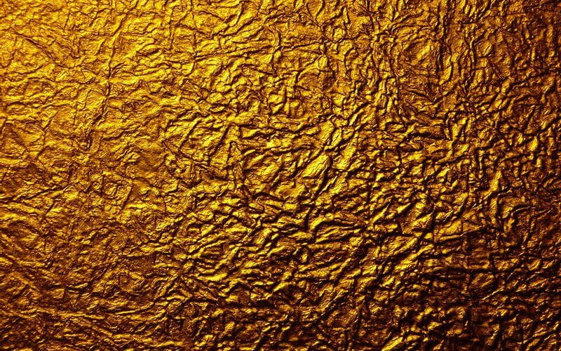 Gold Metal Wrinkled Paper