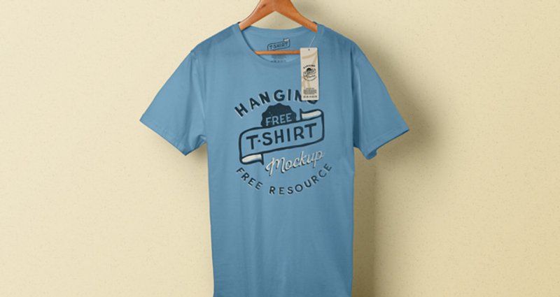 Psd hanging T shirt tag