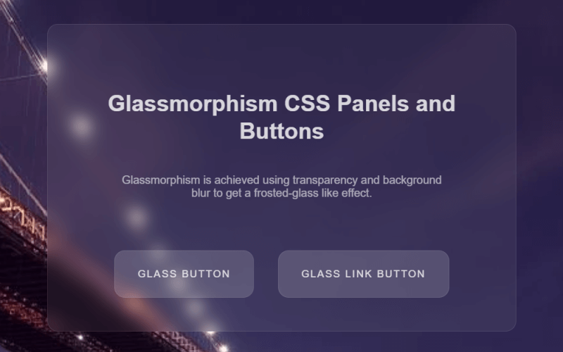 Bạn nên xem những hình ảnh liên quan đến Glassmorphism UI CSS buttons and panels của chúng tôi để thấy các nút bấm và bảng điều khiển mang tính hiện đại và độc đáo của chúng tôi. Nhiều khả năng bạn sẽ yêu thích chúng!