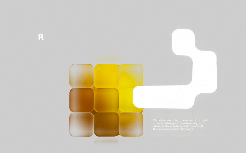 glassmorph landing page interactive d